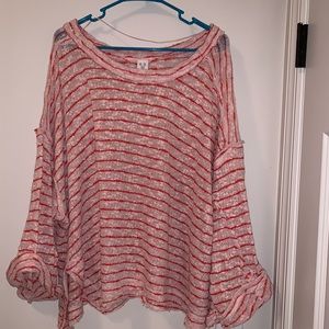 NWOT We The Free Pink Lightweight Sweater